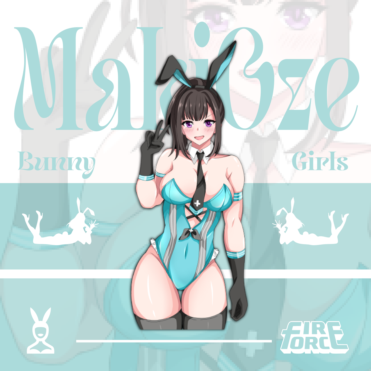 Maki Oze Bunny Girl Enamel Pin Extras