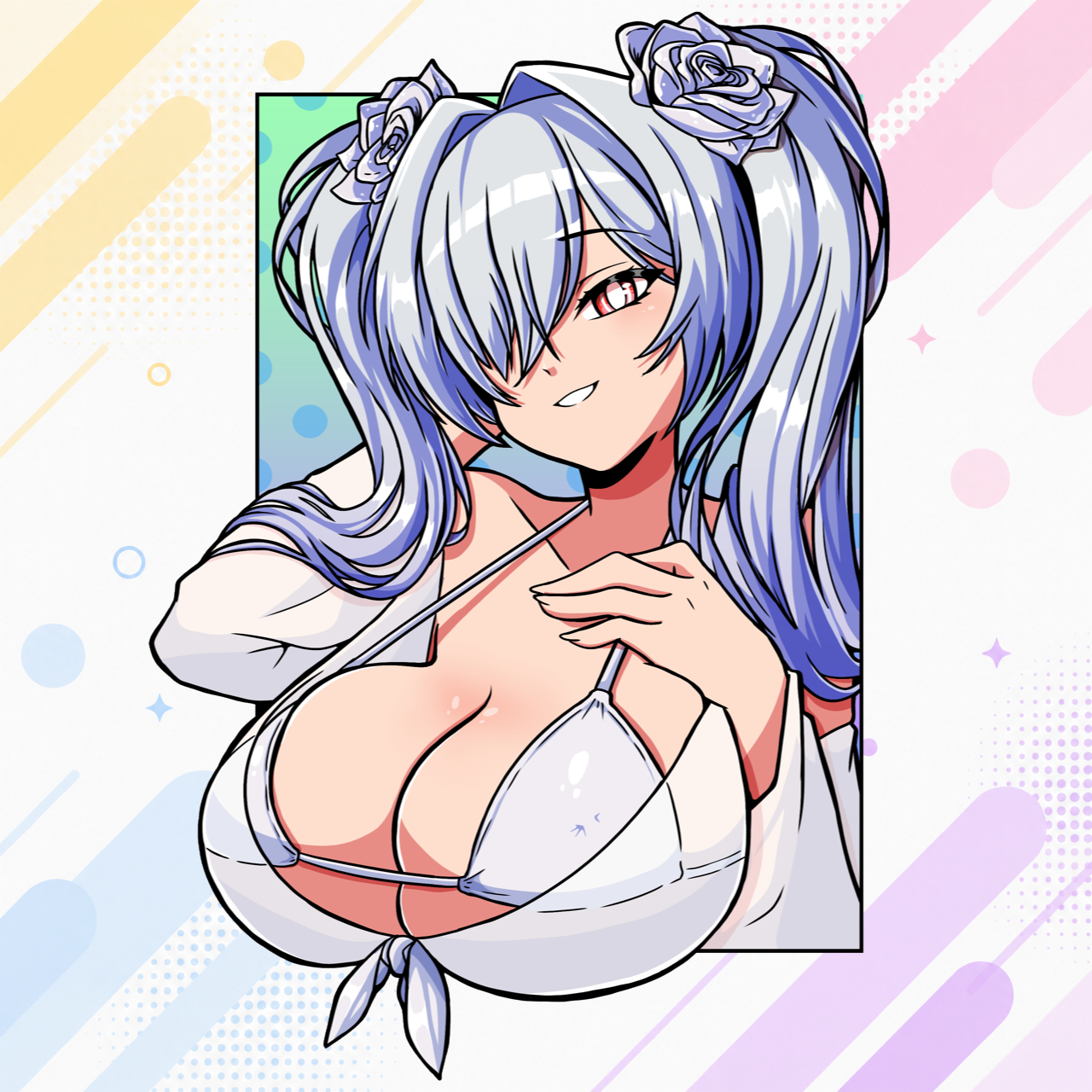 NIKKE Summer Waifu Enamel Stickers- PRE-ORDERS