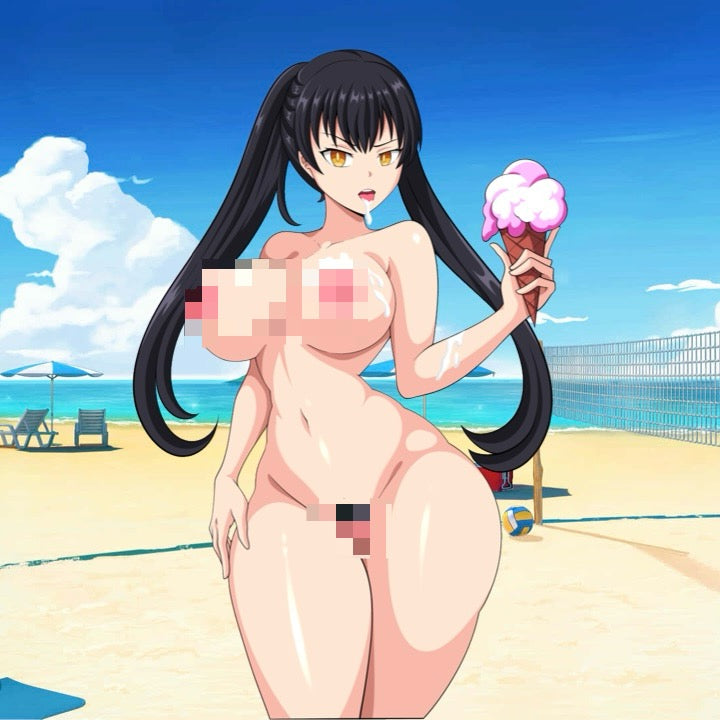 🔥 Beach Blaze Beauty – Tamaki 5" Vinyl Sticker