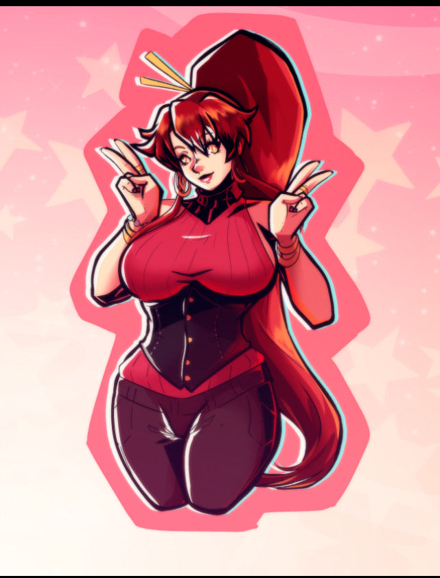 Cozy Waifu - Yoko Littner 5" Vinyl Sticker