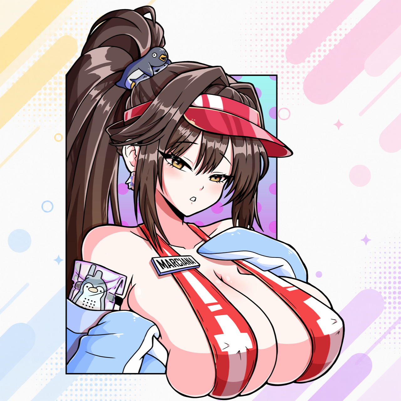NIKKE Summer Waifu Enamel Stickers- PRE-ORDERS