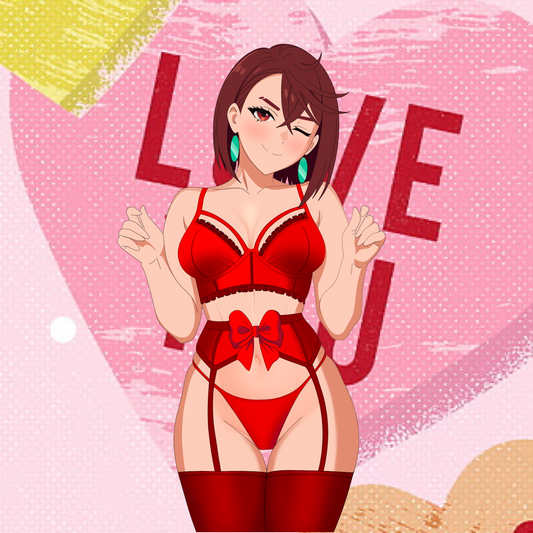 Momo Valentine’s Day Sticker