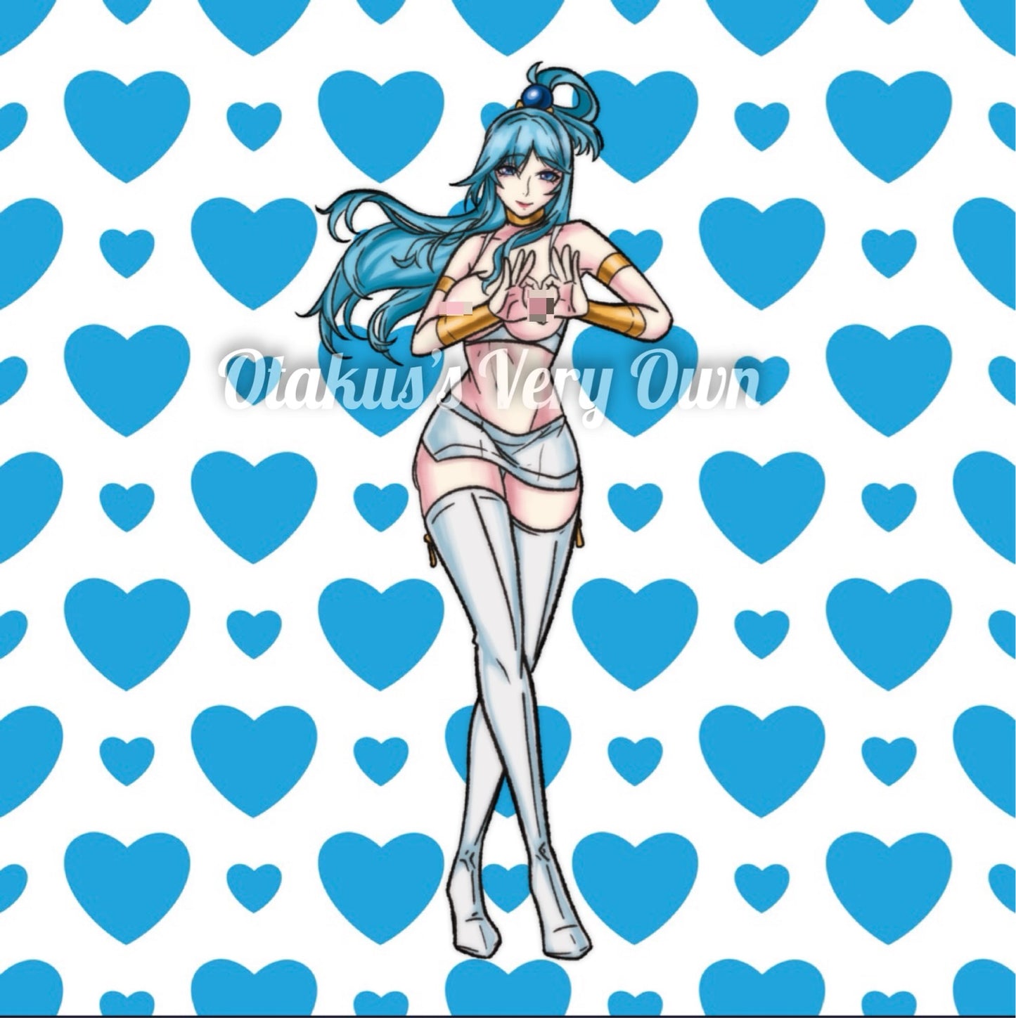 Aqua Valentine's Sticker