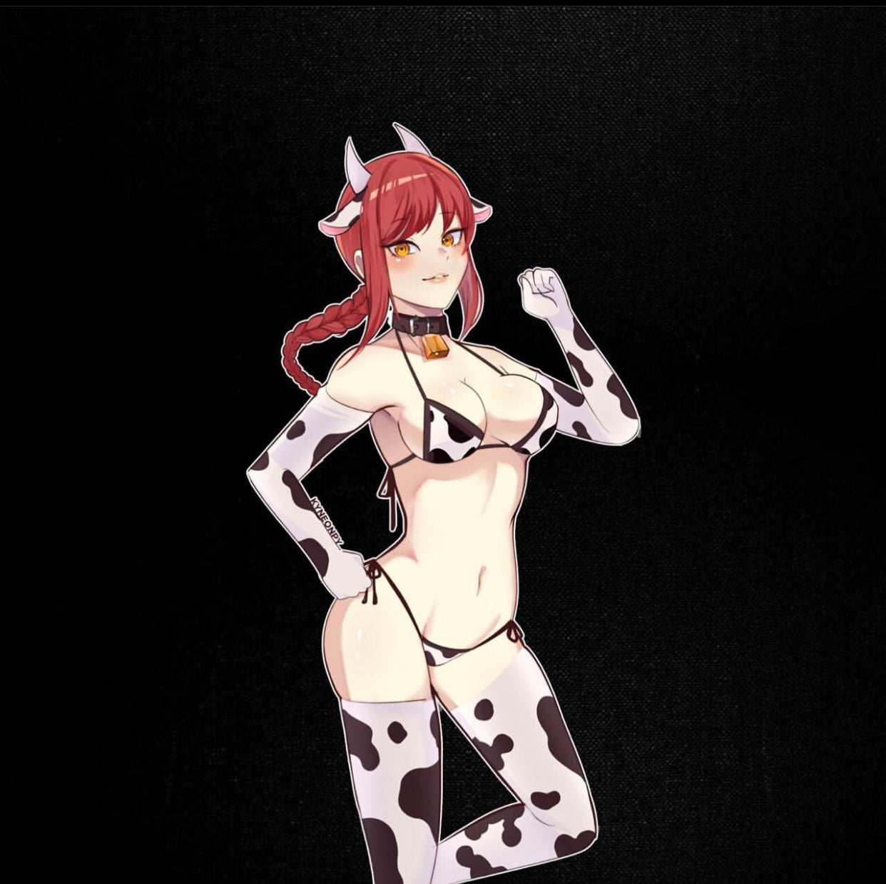 Makima – Cow Bikini 5" Vinyl Sticker