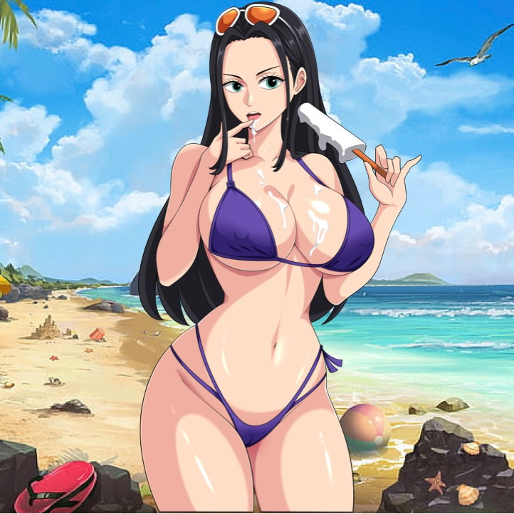 🏝💜 Summer Heat – Nico Robin! 5" Vinyl Sticker
