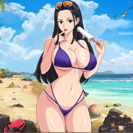 🏝💜 Summer Heat – Nico Robin! 5" Vinyl Sticker