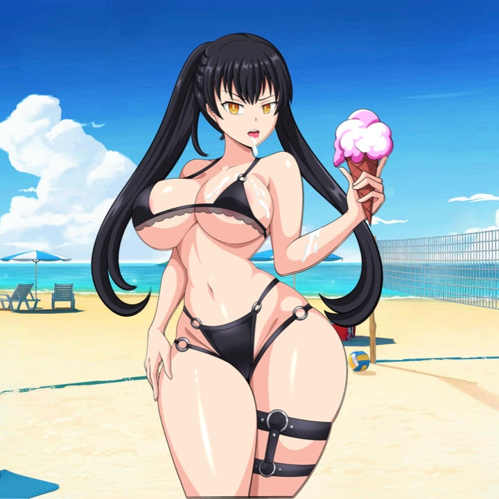 🔥 Beach Blaze Beauty – Tamaki 5" Vinyl Sticker