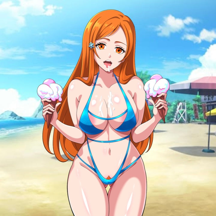 🍦 Double Scoop Orihime – 5" Vinyl Sticker