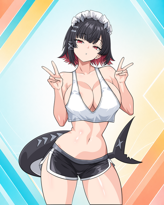 Sporty Wear Waifus 5" Stickers