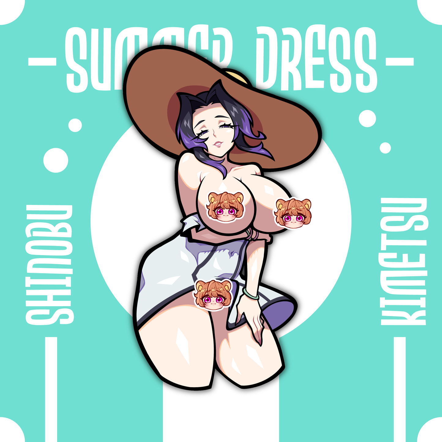 ✨ Sundress Series – Shinobu (5” Sticker)