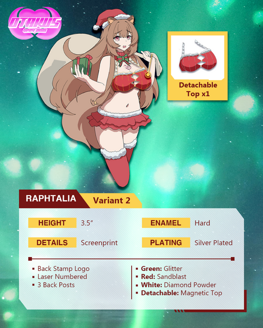 Raphtalia Christmas 3.5" Pin (Magnetized Top) In-Hand