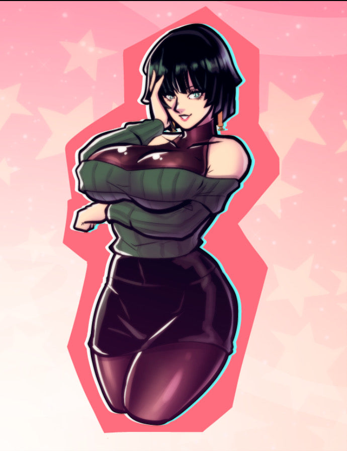 Cozy Waifu - Fubuki  5" Vinyl Sticker