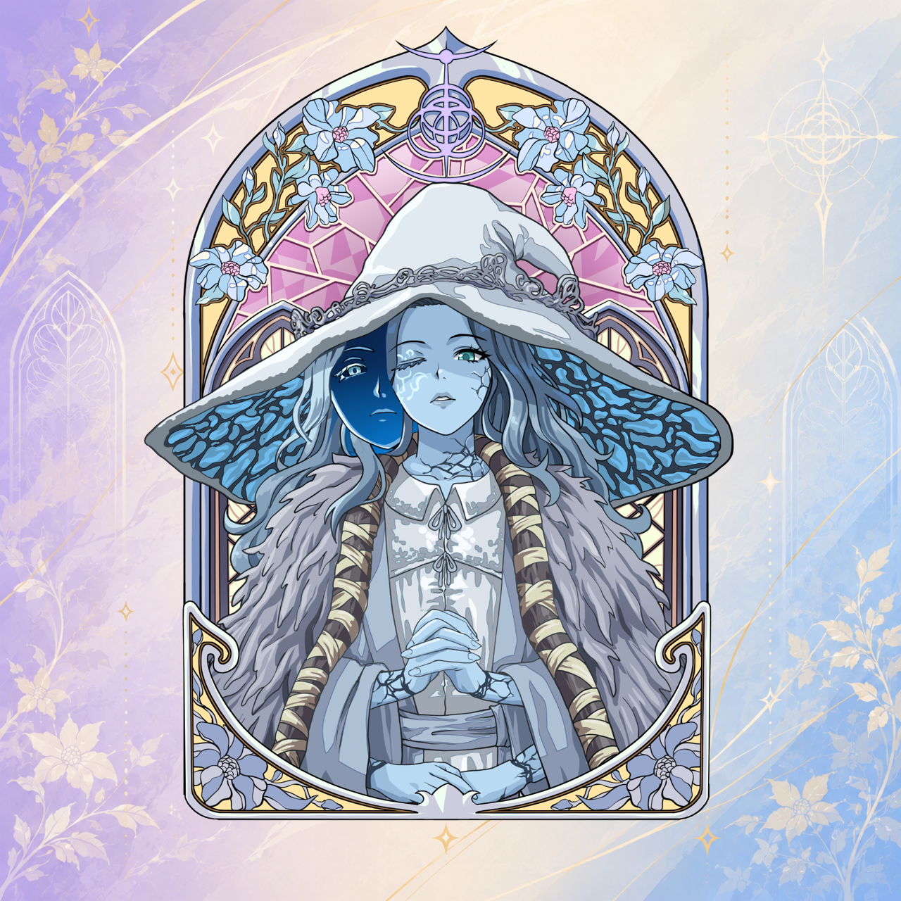 Elden Ring Stained Glass 5" Stickers