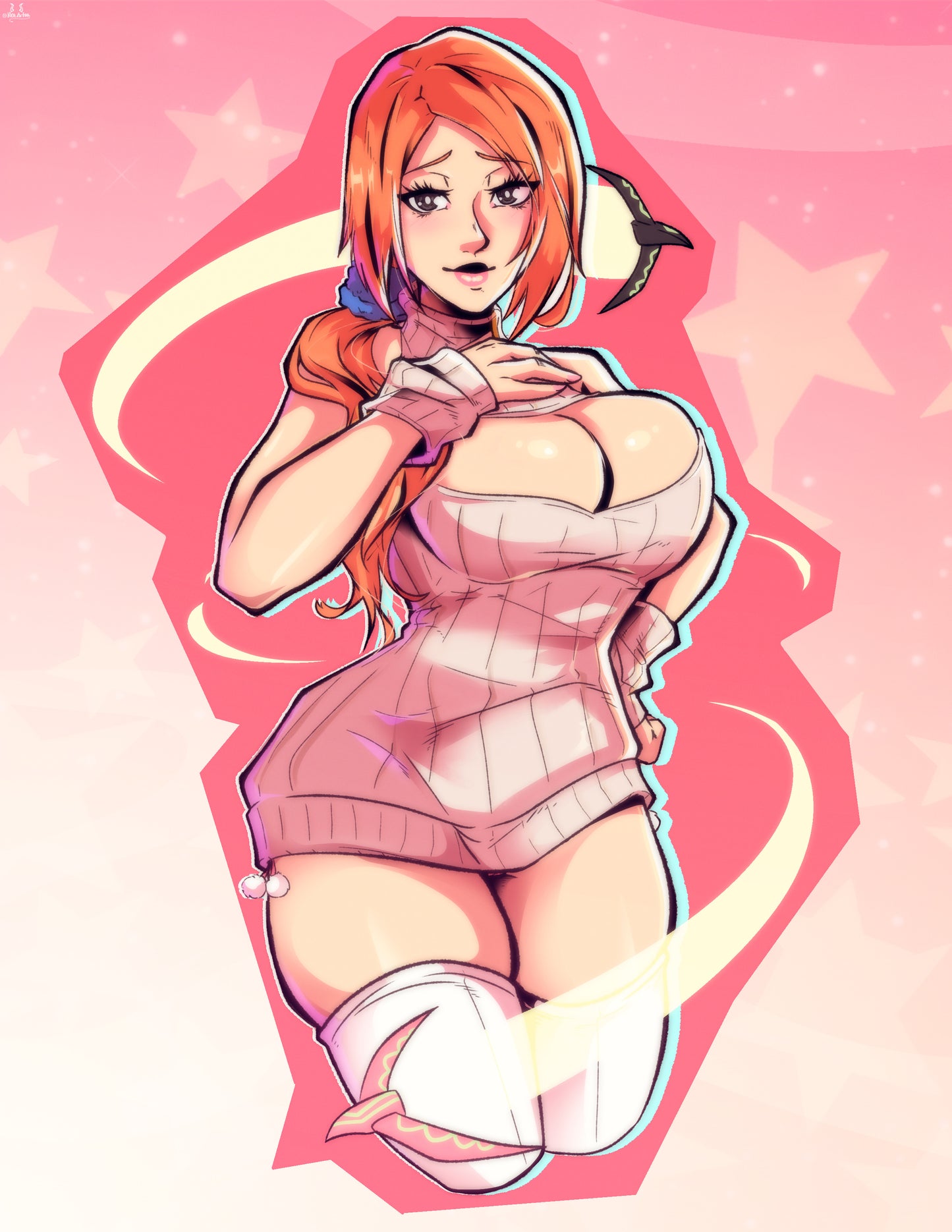 Cozy Waifu - Orihime Inoue  5" Vinyl Sticker
